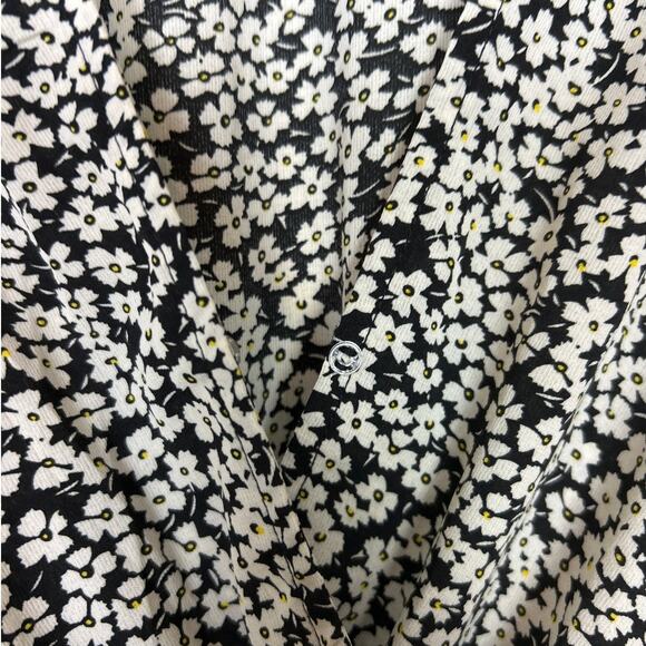 BTFBM Women’s Small Green Floral Maxi Dress Summer Vacation Ruffle Sleeve V-Neck - Picture 7 of 7